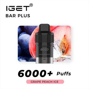 Grape Peach lce – IGET Bar Plus Pod 6000 Puffs
