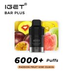 Passion Fruit Kiwi Guava – IGET Bar Plus Pod 6000 Puffs