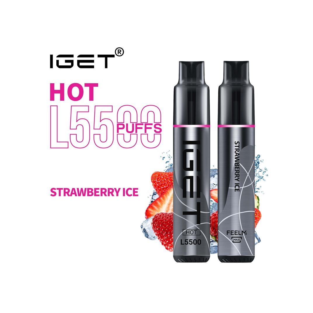 Strawberry Ice- IGET Hot 5500 Puffs