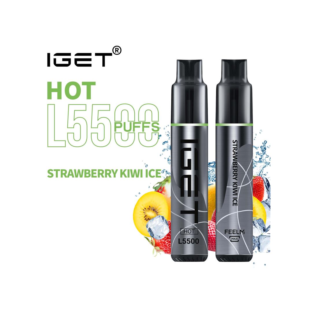 Strawberry Kiwi Ice- IGET Hot 5500 Puffs